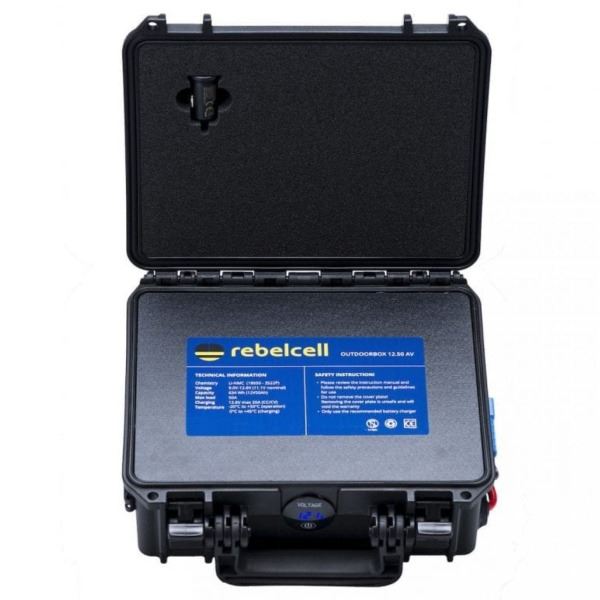 Rebelcell Outdoorbox 12.50 AV Portable Power Box - 12V / 50A - 634Wh - Image 2