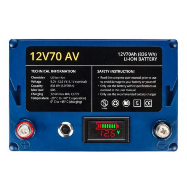 Rebelcell 12V70 AV Lithium-Ion Leisure Battery - 12V / 70A - 836Wh - Image 2