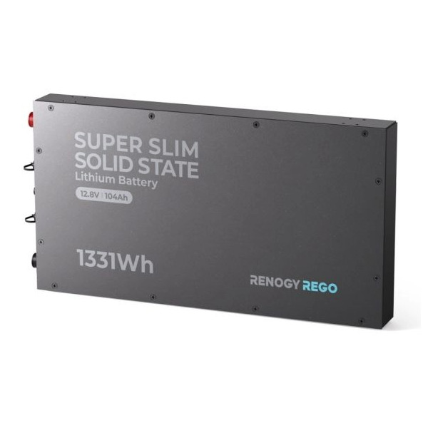 Renogy REGO Super Slim Lithium Battery With BT / Canbus - 12.8V / 104Ah
