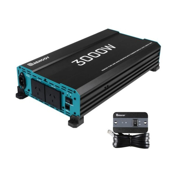 Renogy CORE Pure Sine Wave Inverter c/w Transfer Switch - 12V / 3000W
