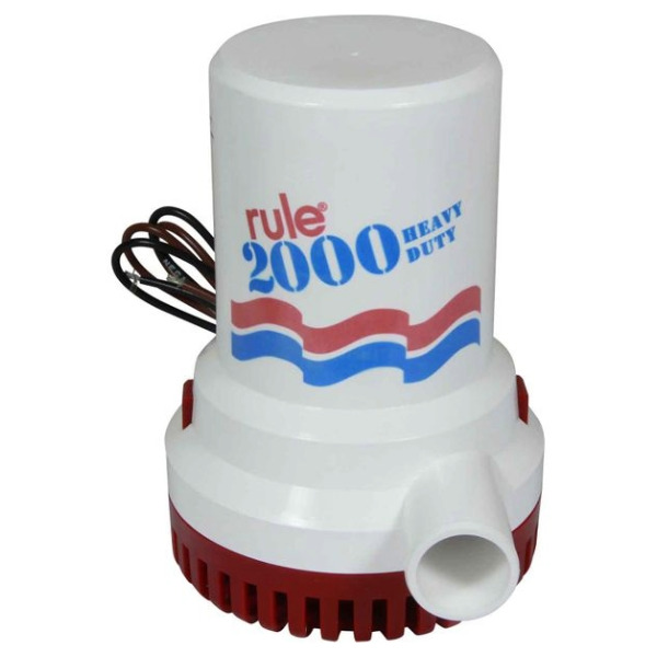 Rule 10 2000 Submersible Heavy Duty Bilge Pump - 12V