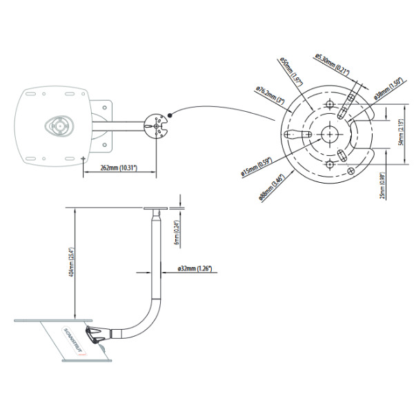 Scanstrut APT-F-LB-01 Forward Facing Central Light Bar - Image 2