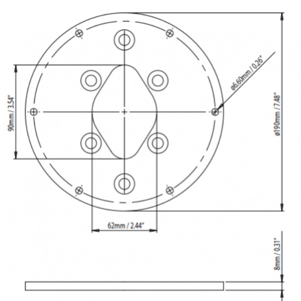 Scanstrut DPT-C-PLATE-02 Camera Plate for DPT-R Modular Dual Power Tower - Image 2 Scanstrut DPT-C-PLATE-02 Camera Plate for DPT-R Modular Dual Power Tower - Image 2