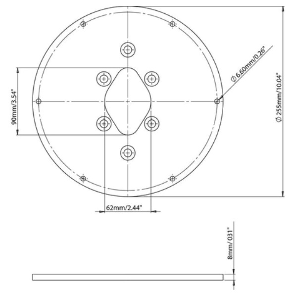 Scanstrut DPT-C-PLATE-03 Camera Plate for DPT-R Modular Dual Power Tower - Image 2 Scanstrut DPT-C-PLATE-03 Camera Plate for DPT-R Modular Dual Power Tower - Image 2