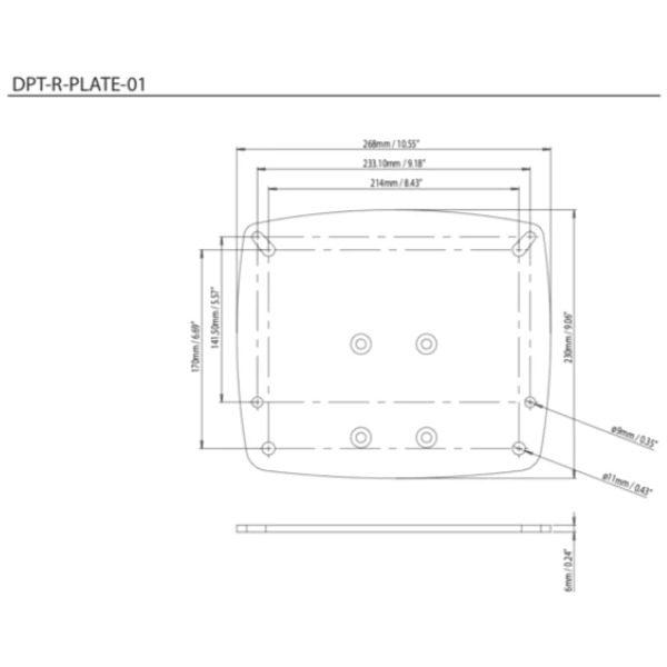 Scanstrut DPT-R-PLATE-01 Radar Plate for DPT-R Modular Dual Power Tower - Image 2 Scanstrut DPT-R-PLATE-01 Radar Plate for DPT-R Modular Dual Power Tower - Image 2