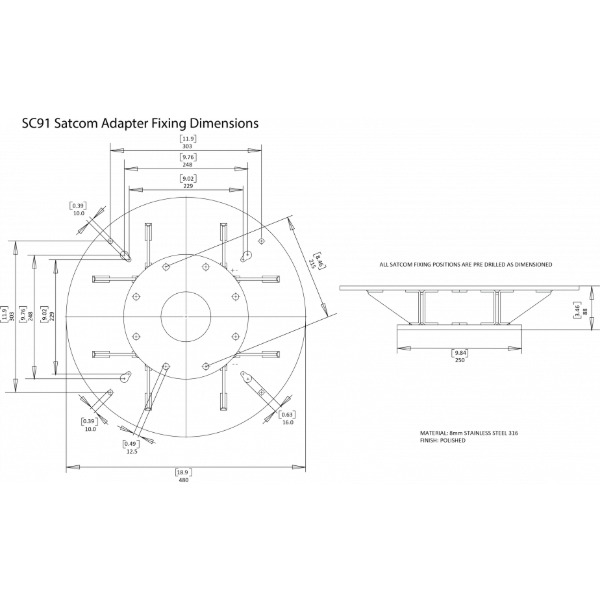Scanstrut SC91 Stainless Steel Satcom Mount - Image 2