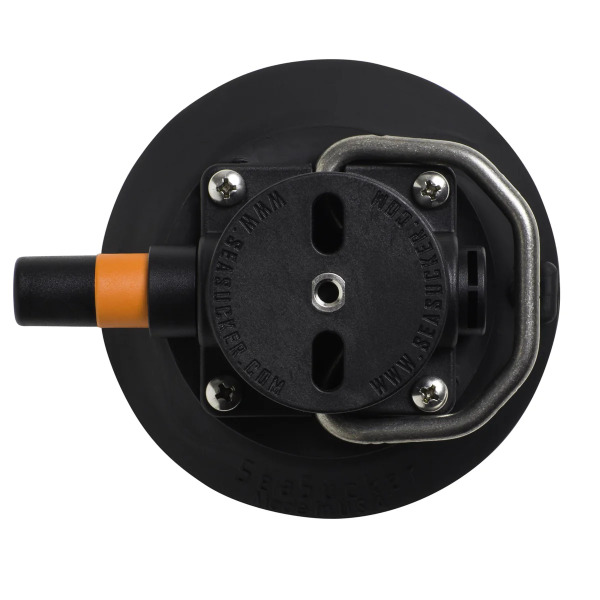 SeaSucker Vacuum Mount c/w Flat-Top S/Steel D-Ring - 4.5 Inch / 11cm - Black - Image 2