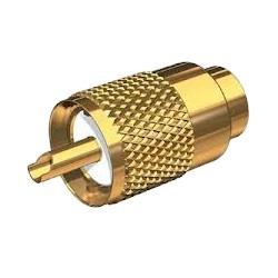 Gold Plated Pl259 Connector - Rg58 Cable