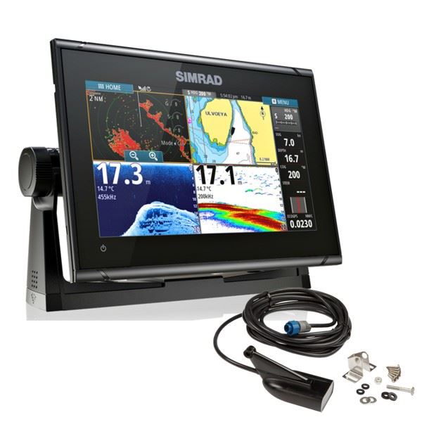 Simrad GO9 XSE Med/hi/Dwnscn 9Inch Multi-touch Chart Plotter With Echosounder And Transom Transducer
