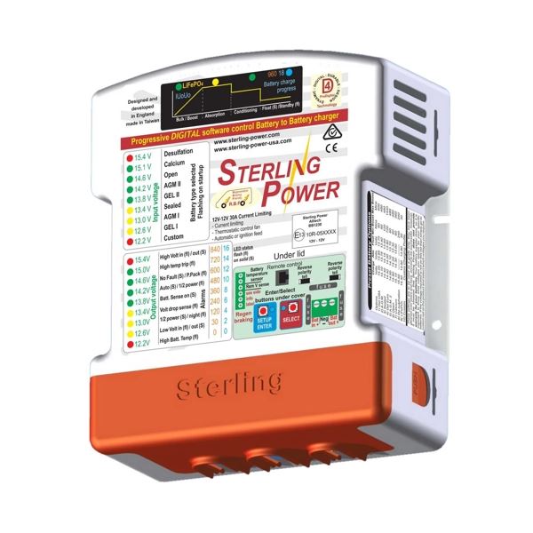 Sterling Power BBS1230 Battery to Battery Charger c/w Solar Regulator - 12V / 30A