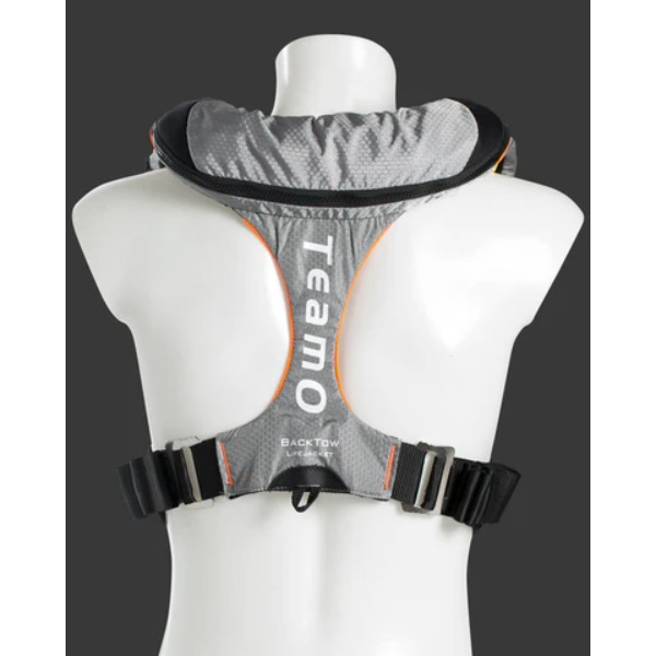 TeamO 170N Offshore BackTow Lifejacket - Pro Sensor Elite - Grey / Orange - Image 4