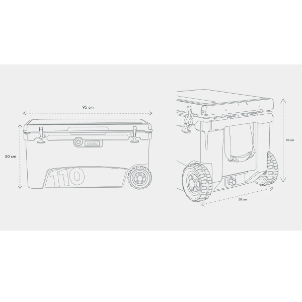 Utoka 110 Tow Cool Box - 104L - Camo - Image 4