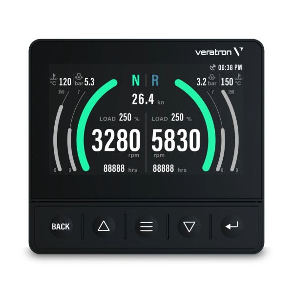 Veratron OL43 4.3 inch Multifunctional Colour Instrument Display - Black - Image 4