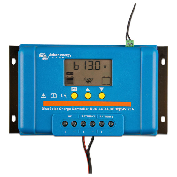 Victron BlueSolar DUO-LCD / USB PWM Solar Regulator - 12/24V-20A