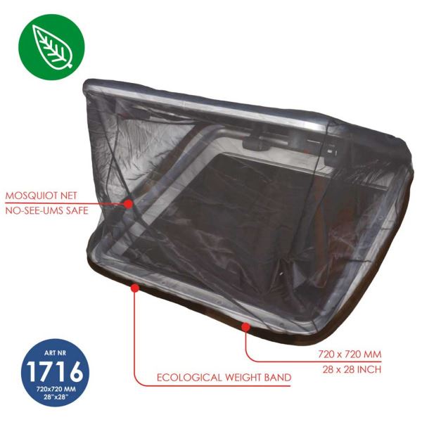 Waterline Design Mosquito Net - Throw over Mosquito - Large - 720 x 720mm - Image 2