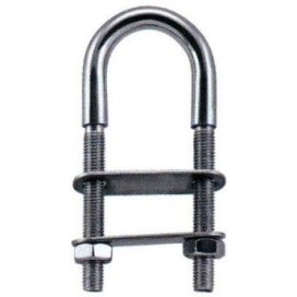 Waveline U-Bolt with double plate AISI304 12x150m