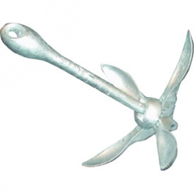 Waveline Folding Grapnel Anchor - Galvanised 1.5kg