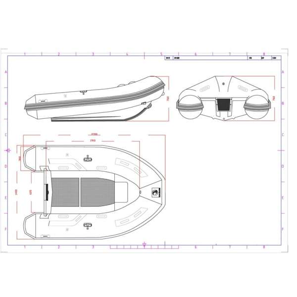 Waveline RIB270 Aluminium RIB Double Skinned Floor with Bow Locker - 2.7M - Grey - Image 4
