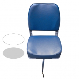 Waveline White Classic Low Back Folding Seat S/S 316 Fittings