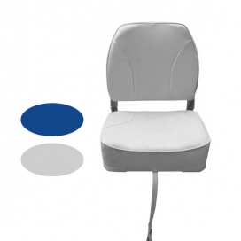 Waveline White Deluxe Low Back Folding Seat S/S 316 Fittings