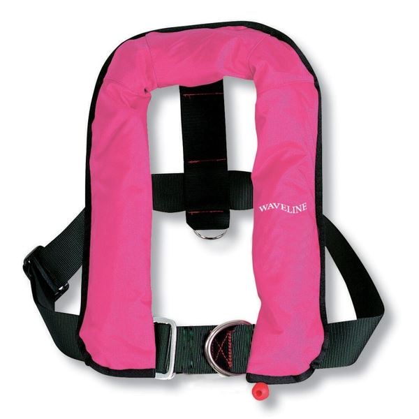 Waveline Automatic Life Jacket Kids with Harness 150N Pink 15-40kg