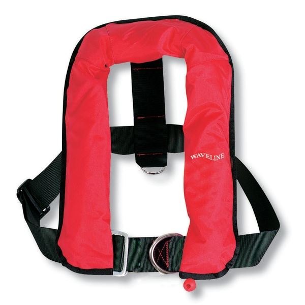 Waveline Automatic Life Jacket Kids with Harness 150N Red 15-40kg