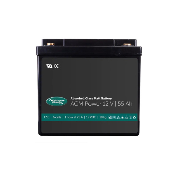 Whisper Power AGM Battery - 12V / 55Ah