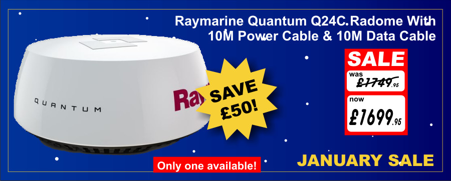 Raymarine Q24C Radar With 10m Power and data Cables