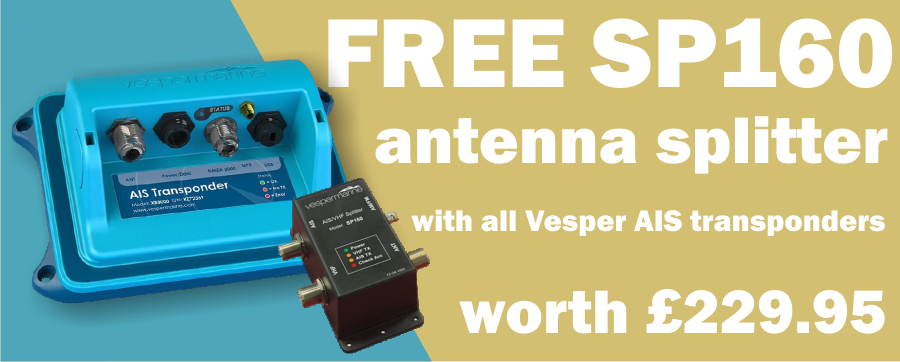 FREE SP160 antenna splitter with any Vesper Marine AIS Transponder