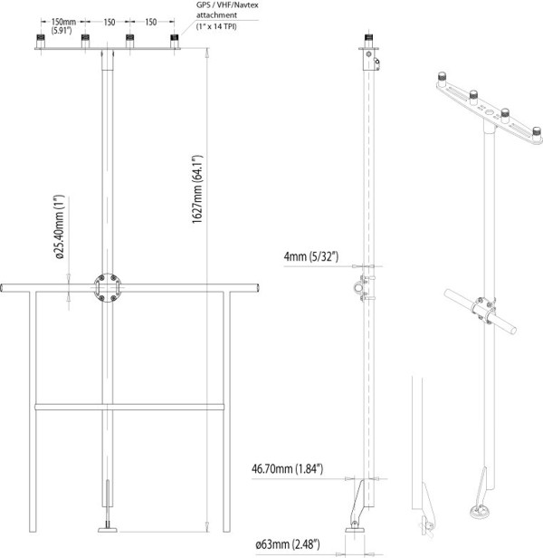 T-Pole Dimensions T-Pole Dimensions