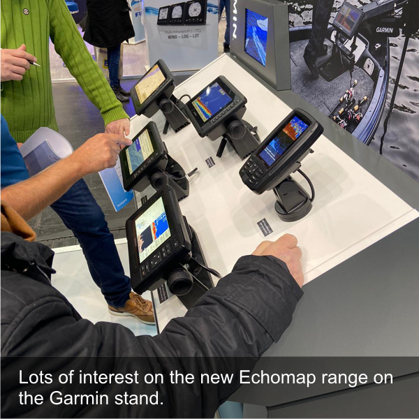 Lots of interest on the new Echomap range on the Garmin stand