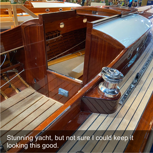 Stunning yacht, but not sure I could keep it looking this good
