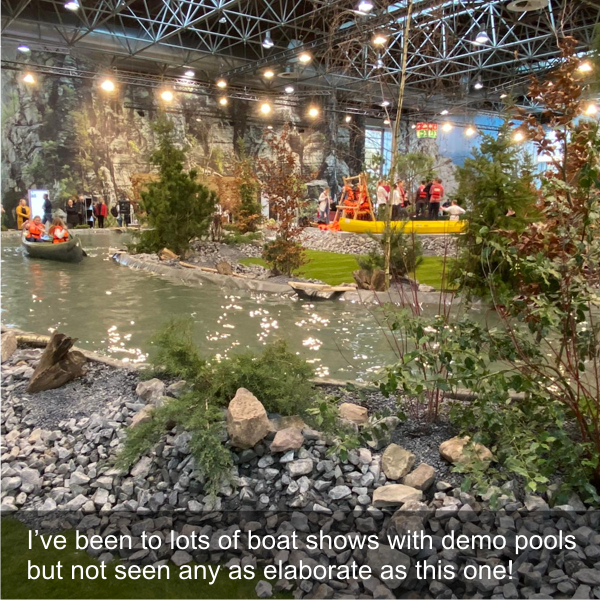I’ve been to lots of boat shows with demo pools but not seen any as elaborate as this one!